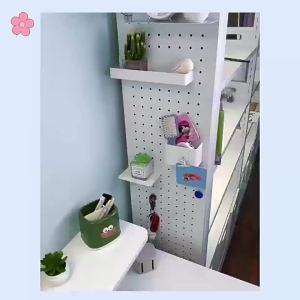 HERNLCAR | Steel Bookshelf with No-Drill Holes and Iron Art Storage Rack