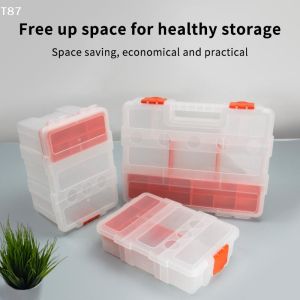 EELHOE | Metal Parts Hardware Tool Screwdriver Tool Box Multi-Grid Portable Plastic Parts Toolbox Combination Screw Storage Box