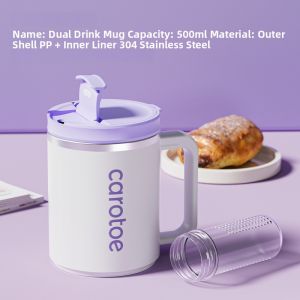 Insulated Mug for Tea and Coffee with Tea Strainer