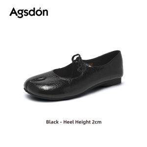Agsdon | Elegant Black Toe Separated Mary Janes 2026 Summer Comfortable Sandals
