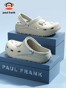 Paul Frank Mens Home Slippers Lightweight Anti-Slip Thick Bottom Shock Absorption Sports Non-Wearing Hole Hole Shoes for Outdoor Wear