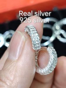 925  silver clip stone (CL063)earrings