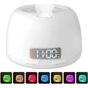 400ml Aroma Diffuser Air Humidifier Mist Maker Fogger Difusor Perfume Essential Oil with Alarm Clock 7 Colors Night Light