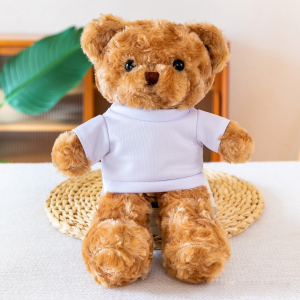 20cm Cute Dressed Teddy Bear Plush Toy Adorable Stuffed Animal with Soft Twisted Teddy Bear Perfect Gift for Girlfriend and Kids