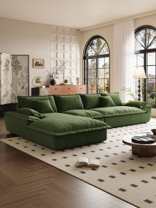 RUFEI | Snow Nell Cloth L-Shaped Living Room Sofa