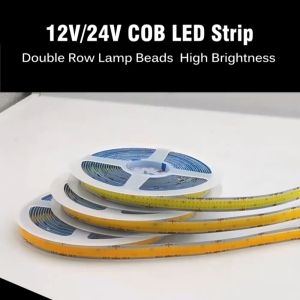 High brightness Double Row Lamp Beads COB Light Strip DC12V/24V 624leds/m、616leds/m Flexible LED strip  super bright 3000K/4000K/6000K Strip light