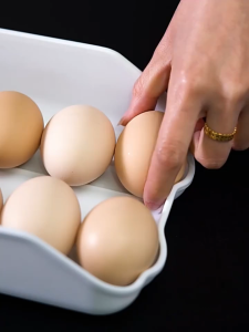 Auto Rolling Egg Storage Box Transparent Stackable