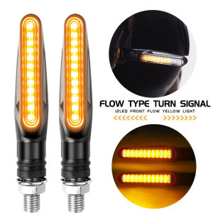 1/2Pcs Suitable for Various Motorcycle Models Turn Signals E24 LED Light 12 SMD Flowing Water Blinker Flashing Tail Stop
