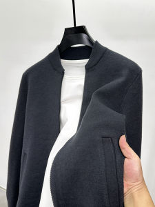 High Quality Mens Slim Fit Pure Color Knitted Cardigan Sweater Autumn Winter Fashion Urban Style Long Sleeve Baseball Collar Jacket