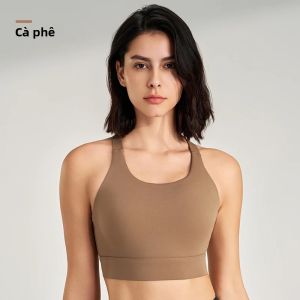 Áo Thể Thao Nữ Thể Dục Nhanh Khô Chống Sốc Yoga Chạy Bộ Hàng Đầu Đồ Lót Không Có Vòng Thép Áo Lót Thoáng Khí Co Giãn Bó Sát