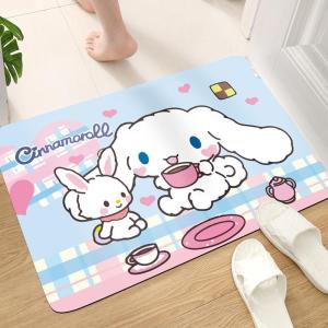 Cartoon Cinnamon Dog Bathroom Mat Absorbent Quick Dry Soft Bathroom Door Mat Anti Slip Home Decor Modern Simple Style Mixed Fabric