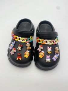 Dễ thương phim hoạt hình CROCS jibbitz quyến rũ khóa giày dây ngọc trai Mickey Mouse động vật tự làm có thể tháo rời giày hoa khóa cho CROCS