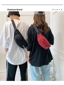 Casual Japanese Style Mens Crossbody Bag Fashionable Waist Bag Small Backpack Leisure Single Shoulder Bag for Young Men