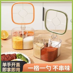 Bộ Hộp Đựng Gia Vị Nhà Bếp Nhiều Ngăn Một Mảnh Đựng Muối Tiêu Hương Liệu Chai Đựng Gia Vị Dụng Cụ Nấu Ăn Hộp Đựng Gia Vị