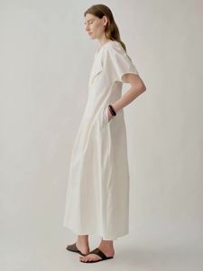 INSIS FEMME | Summer New Simple Cultural Tuck Folded Collar Cocoon Shape Dress
