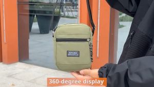 Lonslan กระเป๋าสะพายกระเป๋าผ้ามินิกระเป๋าใส่โทรศัพท์มือถือกระเป๋าสะพายไนลอนกระเป๋าสะพายน้ำหนักเบา