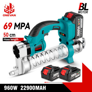 ONEVAN 10000PSL 689Bar Brushless Electric Car Grease Machine Cordless High Pressure Car Lubricating Oil Tool Car Maintenance Power Tool