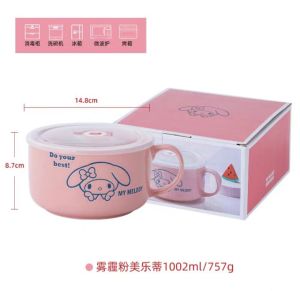 MANGKUK GELAS SANRIO / MANGKUK POCHACCO / WADAH MAKAN KUROMI / MANGKUK CINNAMOROLL / CANGKIR JUMBO MELODY