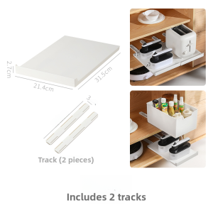 Kitchen Cabinet Pull-Out Tray Rack Multi-Layer Storage Box Drawer Organizer Interior Storage Solution Kitchen Essential