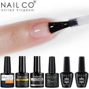NAILCO 10/15ml Tempered Top Coat Gel Nail Art Matte Top and Base Coat Soak Off UV Blooming Gel Reinforce Semi Permanent Gel