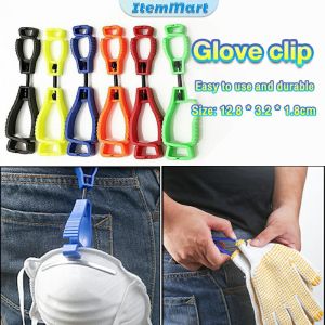 ItemMart Glove Clip Hanger Safety Glove Holder Plastic Working Clips Work Clamp Guard Multifunctional Tool 6 Colors