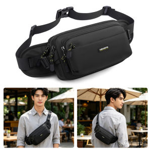 MENSPE original beltbag fanny pack for men Multi-layer Chest Bag Waterproof Waist Bag Street Shoulder Bag Messenger Bag