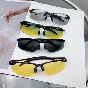 Driving Sunglasses Men Sunglasses Male Photochromic Polarized Driving Outdoor Sun Glasses for Men Day Night Version Fishing Hiking Eye High Quality Glasses for Men