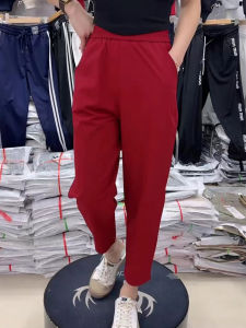 Summer New Arrival High Waist Slim Looking Casual Pants Fashionable Stylish Cropped Pants K-style Loose Leisure All-Matching Casual All-Matching Harem Pants for Women