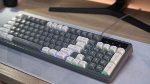 Rexus K98M V2 Keyboard Gaming Wired 98 Tombol Membrane Knob Volume Rainbow Anti Ghosting