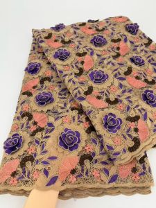 OLEVO | 5 Yards Superb Embroidery Guipure Lace 3D Appliques African Cord Water Soluble Fabric Bridal Sewing Garment Celebrants Wear 2026