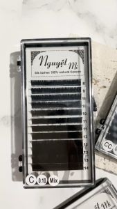 Mi sợi công nghệ Hàn Quốc Nguyệt Mi cong C CC D độ dày 0.10 dài mix