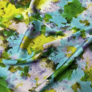 Vải Satin Acetate in Họa Tiết Sơn Dầu Mùa Xuân Hè Mới Váy Dây Nửa Thân Mới Về Vải Áo Quần Thủ Công DIY Vật Dụng Gia Đình