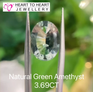 Natural Gemstone Green Amethyst 3.69CT Oval Mix cut Light Green from Brazil