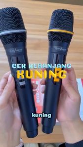 Advance Mic-208 Profesional Microphone Karaoke ( 2 Mic Wireless ) | Mic Wireless Advance 208 / Microphone Professional Bisa Di Charger Usb Type C | Advance Mic-208 Profesional 2 Mic Wireless Microphone Karoke Mic Duet - Vas