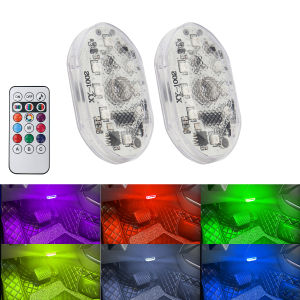 2/4in1 Car Interior LED Touch Sensor Ambient Light With Remote Voice Control Auto Reading Lamp RGB For UTV ATV MOTO Decoration