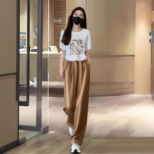 LIANGYILAILIN | Womens Stylish Sportswear Set with Wide Leg Pants