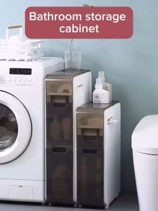 Bathroom Slim Storage Cabinet Space-saving Slim Design Storage Rack Multi-functional Bathroom Slim Rack Local Stock