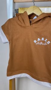 Set Hoodie Abe - Setelan Pendek Hoodie Anak 2-8 Tahun Pineapple Kids