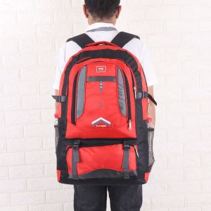 Large Capacity Mens Outdoor Sports Climbing Backpack Double Shoulder Bag Travel Luggage Bag with Back Cushioning for Long Trips