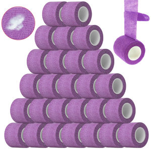 48/24/12/6/3PCS Purple Tattoo Bandages Tattoo Grip Tape Wrap Elastic Bandage Rolls For Tattoo Machine Grip Tattoo Accessories