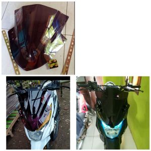 VISOR BEAT STREET TINGGAL PASANG LENGKAP BAUT PLAT