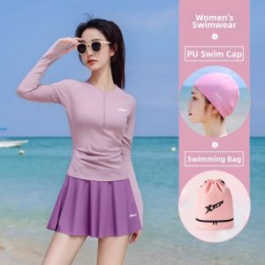 XTEP | Skirt-style Split Swimming Suit for Slimming and Concealing Tummy