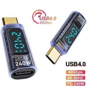 NNBILI 240W Adapter 5A USB4 80Gbps Digital Display Type C to Type C OTG 8K 60Hz Transfer Video for iPhone Samsung Tablet Laptop