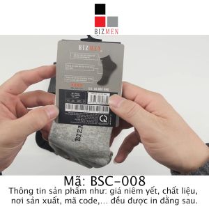Tất Nam Cổ Trung Thoáng Khí Kháng Khuẩn-Khử Mùi Sợi Modal Cao Cấp Bizmen - BSC.008