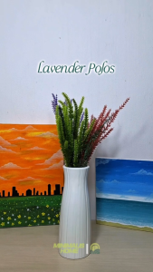 Bunga Lavender Plastik Snowy Plastik Hias Pot Bunga Artificial Daun Rambat Dekorasi Monstera Import