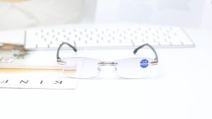 Kacamata Mata Baca Plus Rabun Dekat Frameless Anti Blue Light Glasses