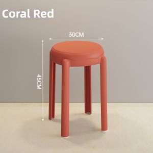 SAMEDREAM | Luxurious Sturdy Stackable Home Round Stool