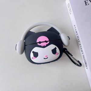 Cartoon Kuromi Protective Cover Shockproof Case Compatible with Apple Airpods 1/2/Pro/3/Pro2
