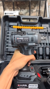 [TERLARIS!!!] APR AP126PROMAX+ 1000nm RAJA impact wrench body kecil tenaga jumbo fullset koper 2 baterai pembuka baut roda motor mobil