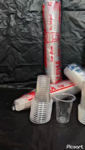 GELAS KOPI GELAS PLASTIK 220 ML ISI 50 PCS MEREK ALPHA DAN SPS TERMURAH